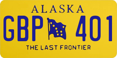 AK license plate GBP401