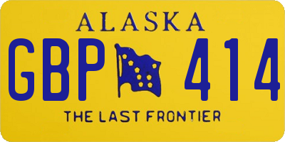 AK license plate GBP414