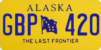 AK license plate GBP420