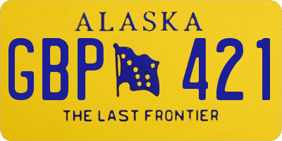 AK license plate GBP421