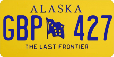 AK license plate GBP427