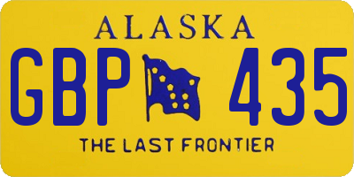 AK license plate GBP435