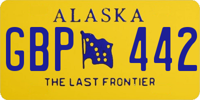 AK license plate GBP442