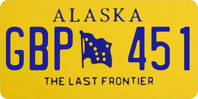 AK license plate GBP451