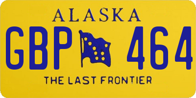 AK license plate GBP464