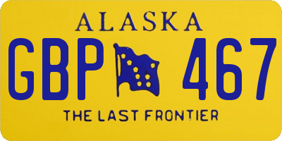 AK license plate GBP467