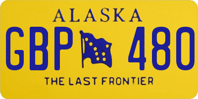 AK license plate GBP480