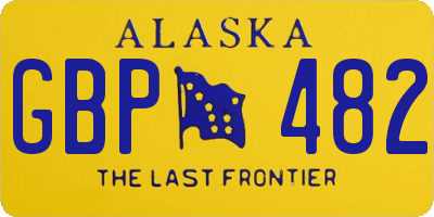AK license plate GBP482