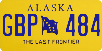 AK license plate GBP484