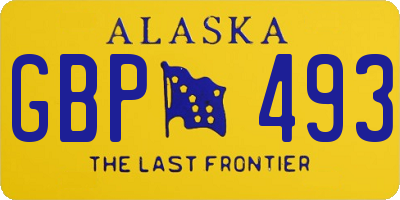 AK license plate GBP493
