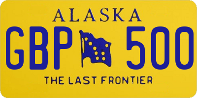 AK license plate GBP500