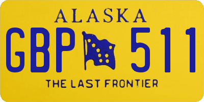 AK license plate GBP511