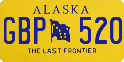 AK license plate GBP520