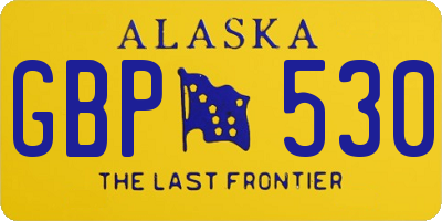 AK license plate GBP530