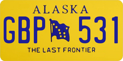 AK license plate GBP531