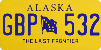 AK license plate GBP532