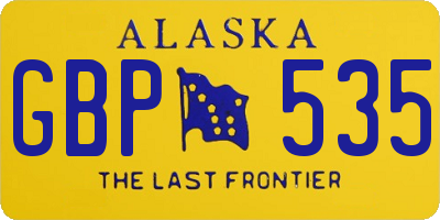 AK license plate GBP535