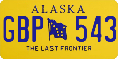 AK license plate GBP543
