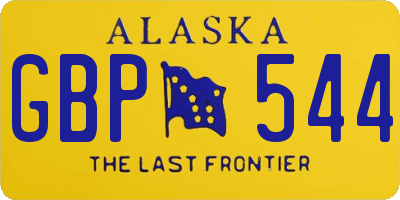 AK license plate GBP544
