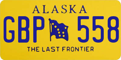 AK license plate GBP558