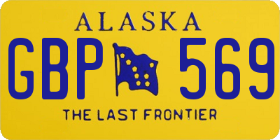 AK license plate GBP569