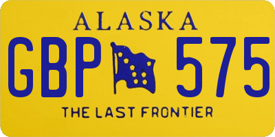 AK license plate GBP575