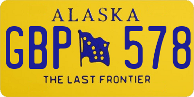 AK license plate GBP578