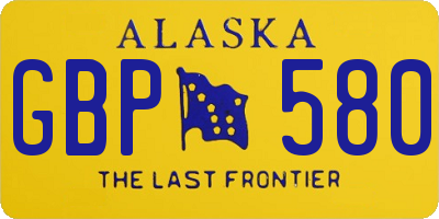 AK license plate GBP580