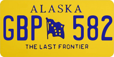 AK license plate GBP582