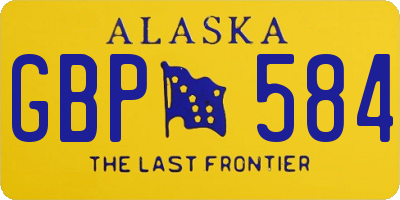AK license plate GBP584