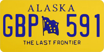 AK license plate GBP591