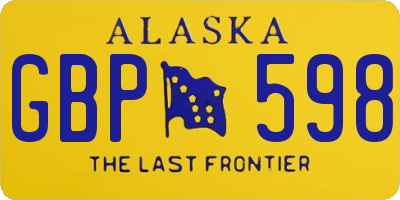 AK license plate GBP598