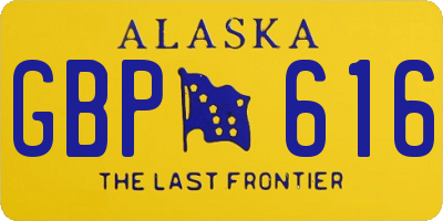 AK license plate GBP616