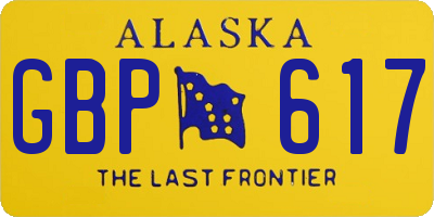 AK license plate GBP617