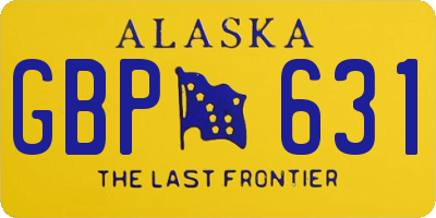AK license plate GBP631