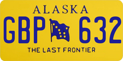AK license plate GBP632