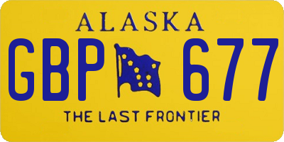 AK license plate GBP677