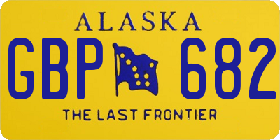 AK license plate GBP682