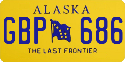 AK license plate GBP686