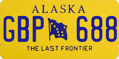 AK license plate GBP688