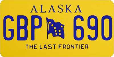 AK license plate GBP690