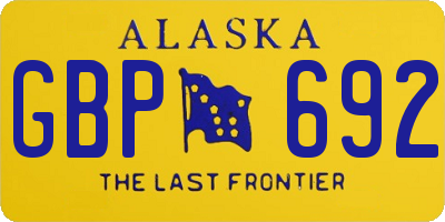 AK license plate GBP692