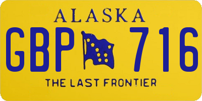 AK license plate GBP716