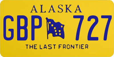 AK license plate GBP727