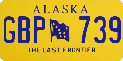 AK license plate GBP739