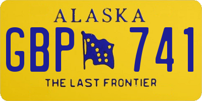 AK license plate GBP741