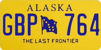 AK license plate GBP764