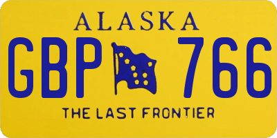 AK license plate GBP766