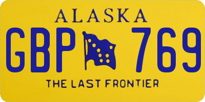 AK license plate GBP769