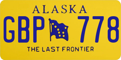 AK license plate GBP778